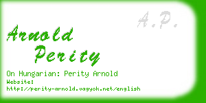 arnold perity business card